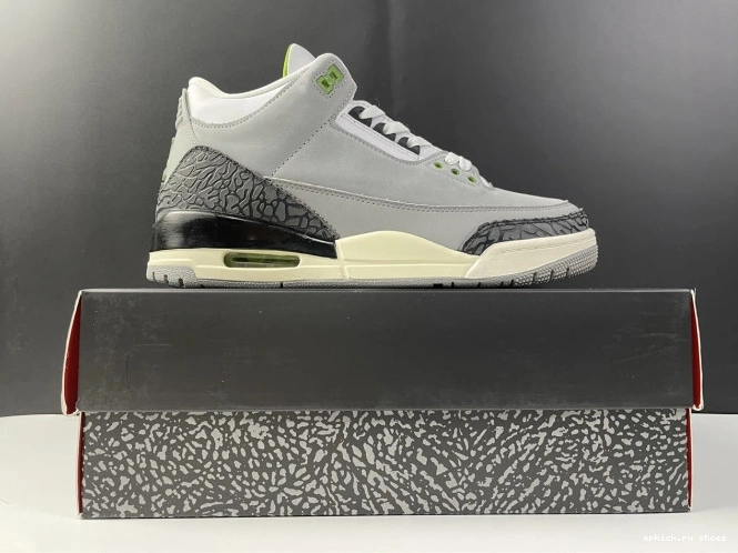 Cheap Chlorophyll Retro Jordan 3 Air 136064-006 0817